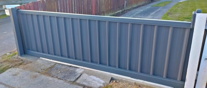 Colour Steel Sliding Gate Grey Friars - Strong Fencing Gates and Automation